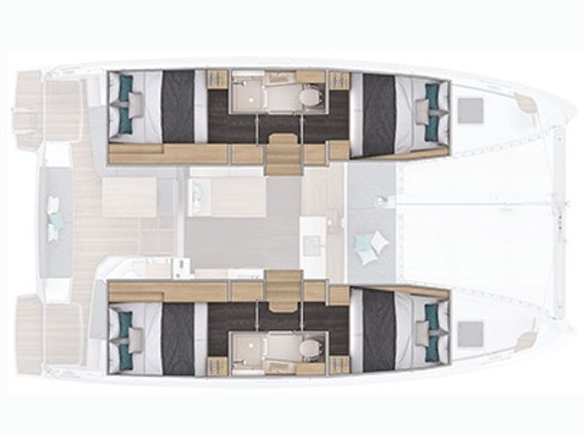 Nea Peramos - Attica Catamaran 6 cabin 10 berths 10 guests 11.38 m Listing Number: #29576 5