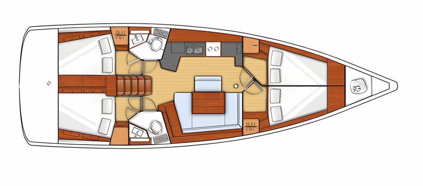 Sebenico Barca a vela cabina 4  cuccette 10  10  ospiti 13.85 m Numero dell'inserzione: #2962 2
