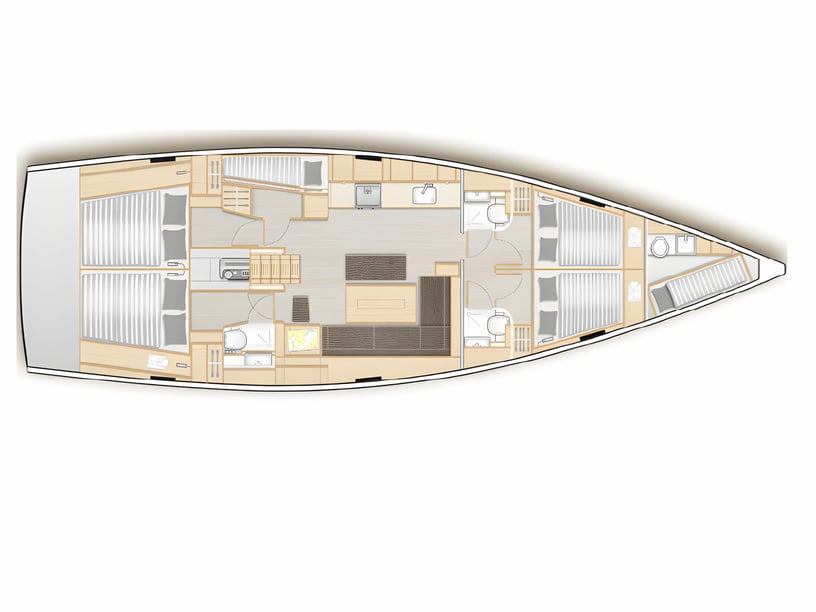 Šibenik Sailboat 6 cabin 12 berths 12 guests 15.55 m Listing Number: #2978 2