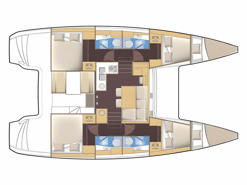 Šibenik Catamaran 6 cabin 12 berths 12 guests 11.74 m Listing Number: #2989 2