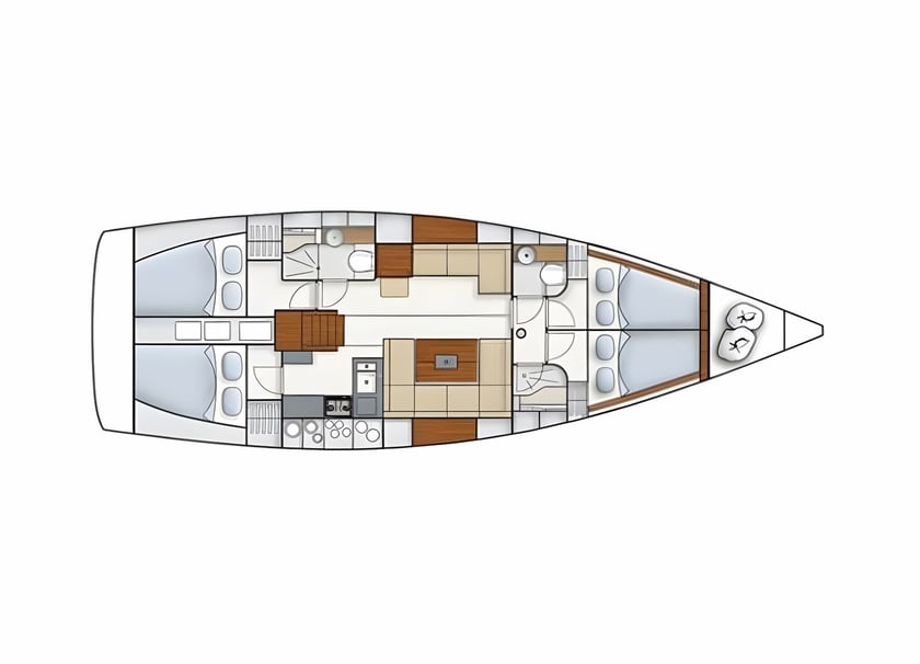 Šibenik Sailboat 4 cabin 10 berths 10 guests 13.52 m Listing Number: #3000 2