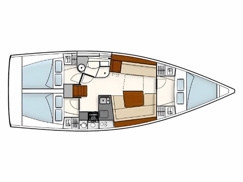 Šibenik Sailboat 3 cabin 6 berths 6 guests 11.4 m Listing Number: #3010 2