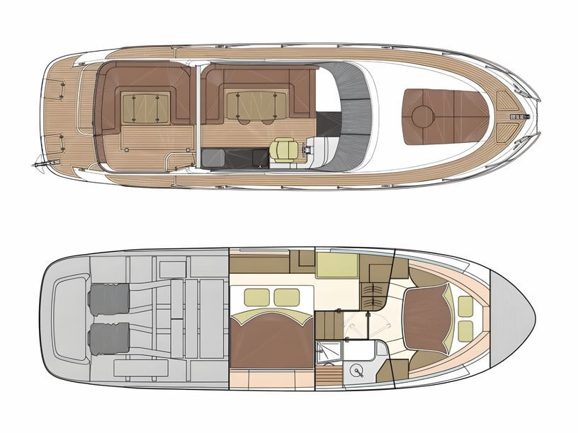 Sibenik Motorboot Cabine 2  6  slaapplaatsen 6  gasten 12.05 m Lijstnummer: #3028 2