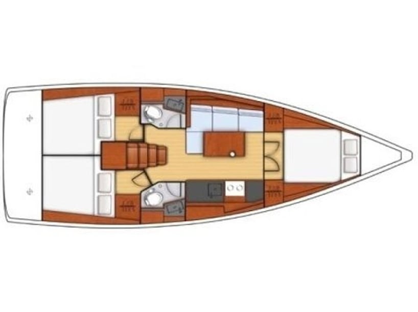 Puntone Sailboat 3 cabin 8 berths 8 guests 12.43 m Listing Number: #3049 4