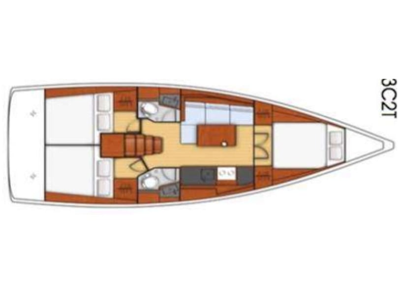 Puntone Sailboat 3 cabin 8 berths 8 guests 11.5 m Listing Number: #3118 5