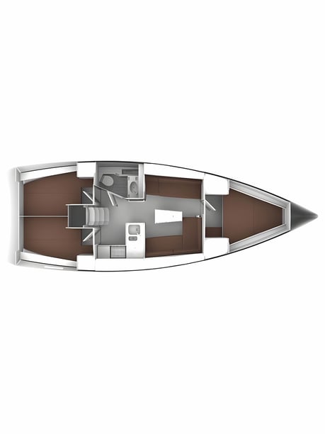 Zadar Sailboat 3 cabin 7 berths 7 guests 11.3 m Listing Number: #3129 2