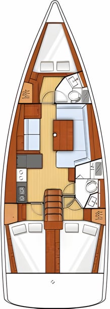 Zadar Voilier Cabine 3  Couchettes 8  Invités 8  12.43 m Numéro de l'annonce: #3133 2