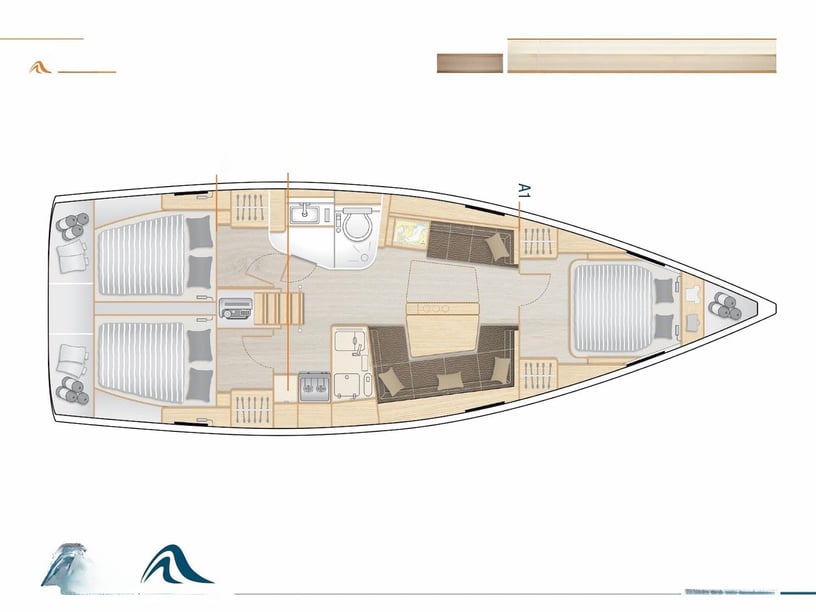 Medulin Voilier Cabine 3  Couchettes 8  Invités 8  12.4 m Numéro de l'annonce: #3550 2