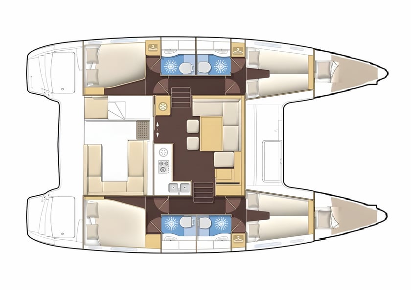 Medulin Catamaran 6 cabin 12 berths 12 guests 11.97 m Listing Number: #3596 2