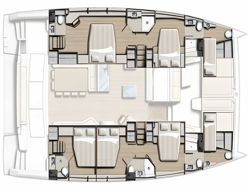 Atina Katamaran 5 kabin Konaklama 10 kişi Seyir 10 kişi 16.8 m İlan No: #3648 2