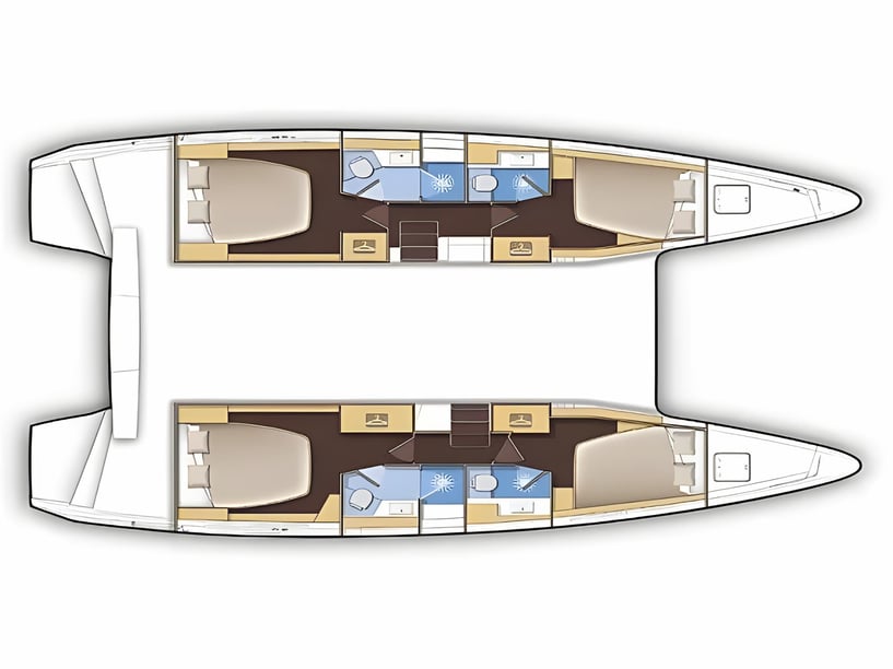 Salerne Catamaran Cabine 6  Couchettes 12  Invités 12  12.8 m Numéro de l'annonce: #3664 2