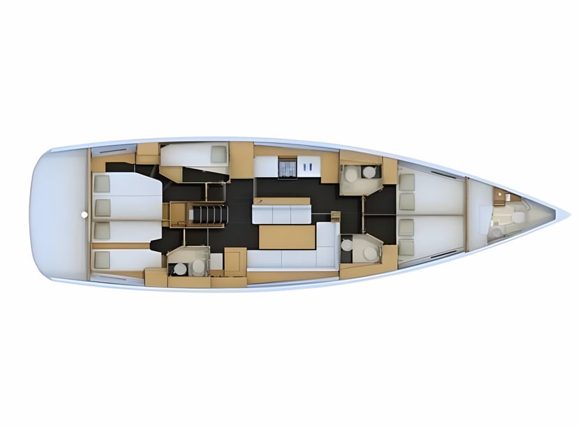 Salerno Zeilboot Cabine 5  12  slaapplaatsen 12  gasten 16.16 m Lijstnummer: #3681 2