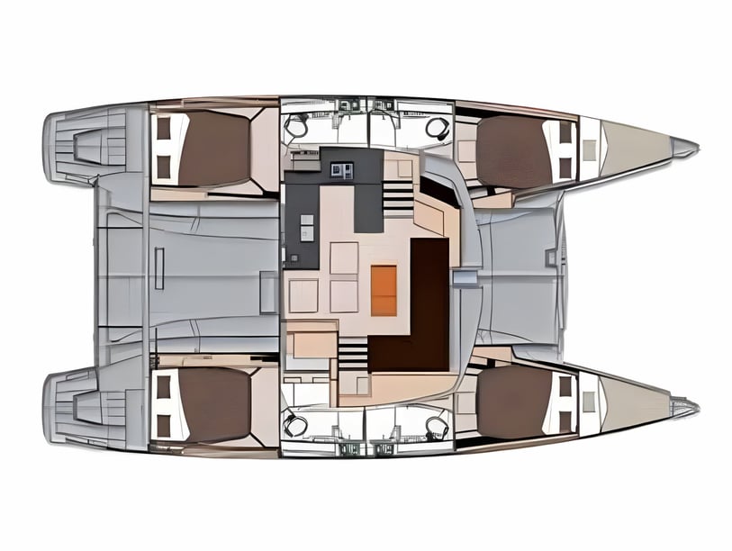 Cogolin Catamaran Cabine 4  8  slaapplaatsen 8  gasten 13.3 m Lijstnummer: #3810 2