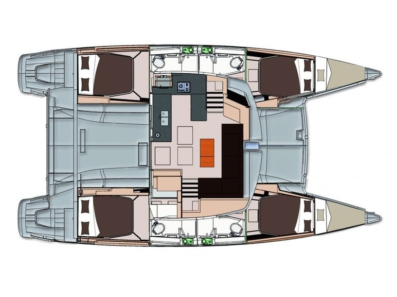 Cogolin Catamarán Cabina 4  8  literas 8  invitados 13.3 m Número de anuncio: #3810 5