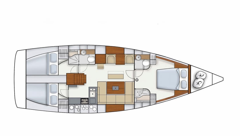 Cogolin Zeilboot Cabine 3  8  slaapplaatsen 8  gasten 9.62 m Lijstnummer: #3812 2