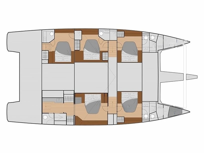 Cogolin Catamaran 4 cabin 8 berths 8 guests 17.94 m Listing Number: #3819 3