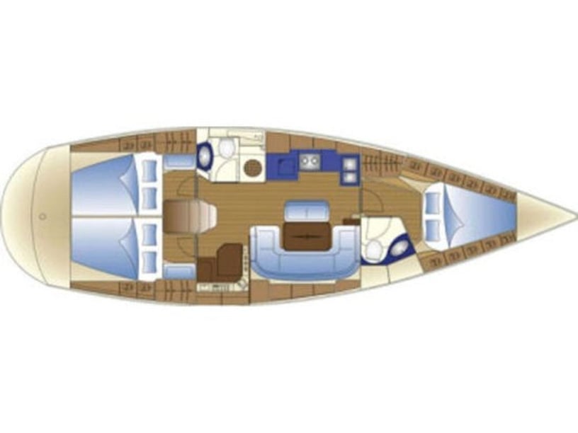 Kos Zeilboot Cabine 3  8  slaapplaatsen 8  gasten 13.1 m Lijstnummer: #3852 5