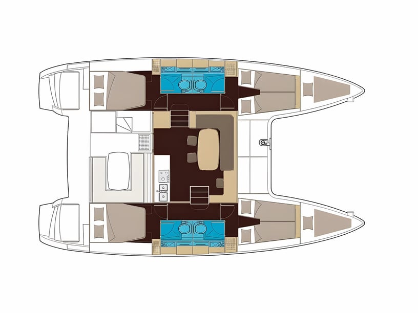 Sukošan Catamaran 6 cabin 12 berths 12 guests 11.97 m Listing Number: #402 2