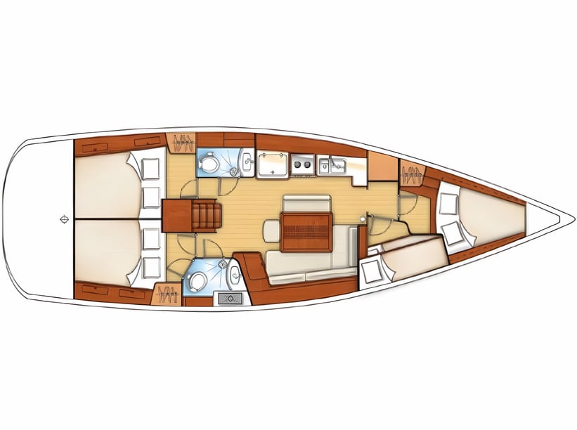 Murter Zeilboot Cabine 4  9  slaapplaatsen 9  gasten 13 m Lijstnummer: #4036 2
