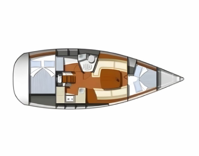 Murter Sailboat 2 cabin 5 berths 5 guests 10.22 m Listing Number: #4040 2