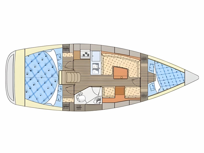 Murter Segelboot 3 Kabine 7 Liegeplätze 7 Gäste 10.46 m Nummer des Inserats: #4041 2