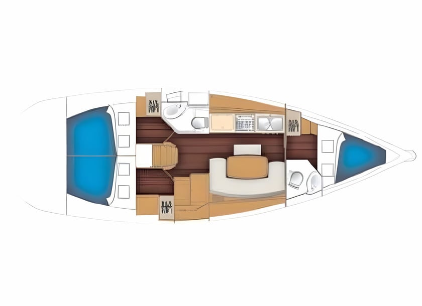 Murter Zeilboot Cabine 3  8  slaapplaatsen 8  gasten 11.82 m Lijstnummer: #4046 2