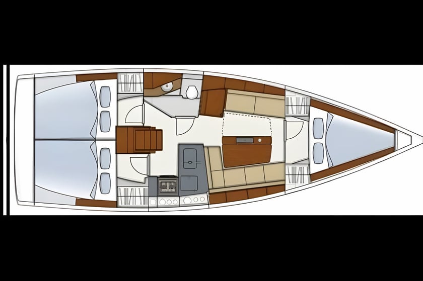 Prevesa Segelboot 3 Kabine 6 Liegeplätze 6 Gäste 10.4 m Nummer des Inserats: #4105 2