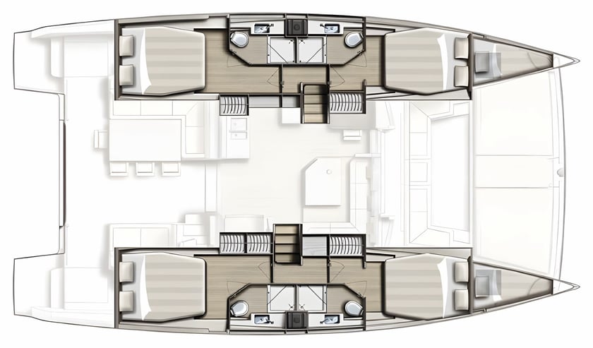 Kos Catamaran 6 cabin 10 berths 10 guests 11.74 m Listing Number: #4119 2