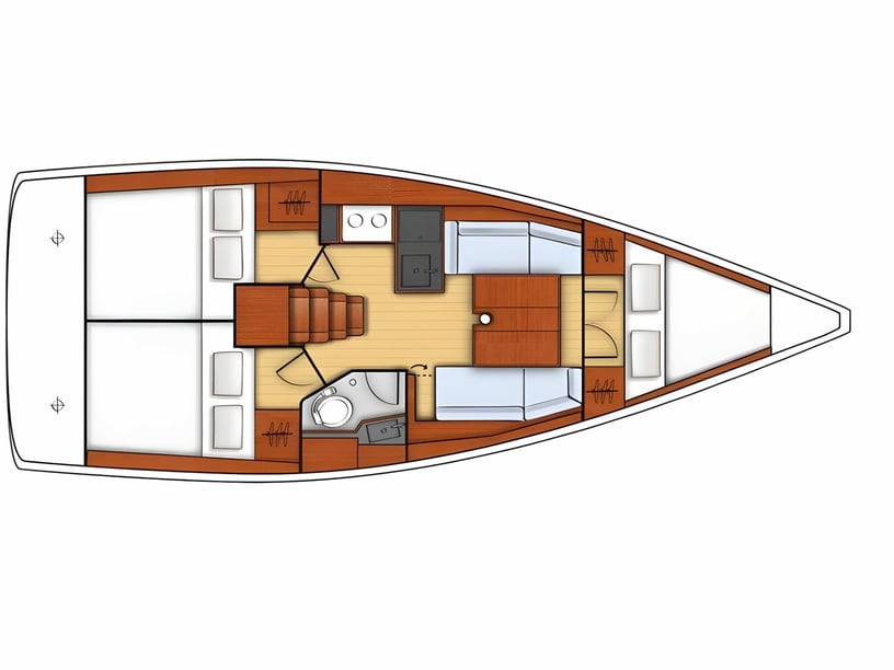 Sukošan Sailboat 3 cabin 8 berths 8 guests 10.45 m Listing Number: #416 4
