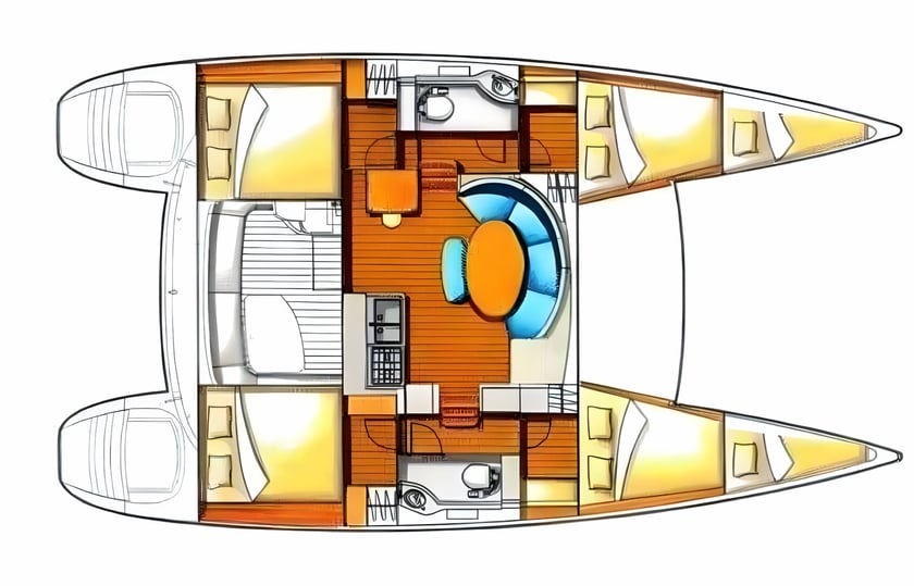 Lavrion Catamarano cabina 6  cuccette 10  10  ospiti 11.55 m Numero dell'inserzione: #4166 2