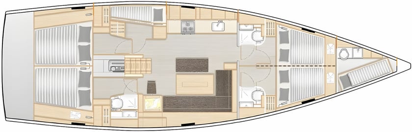 Rhodes Barca a vela cabina 6  cuccette 12  12  ospiti 15.55 m Numero dell'inserzione: #4194 2