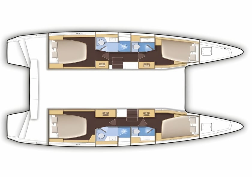 Kos Catamarán Cabina 6  10  literas 10  invitados 12.8 m Número de anuncio: #4200 2