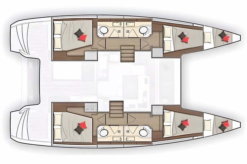 Sukošan Katamaran 6 kabin Konaklama 12 kişi Seyir 12 kişi 11.74 m İlan No: #430 3