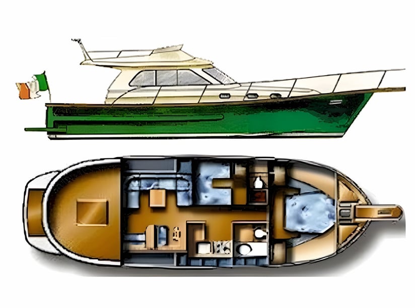 Cagliari Motorboot Cabine 3  6  slaapplaatsen 12  gasten 11.95 m Lijstnummer: #4358 2