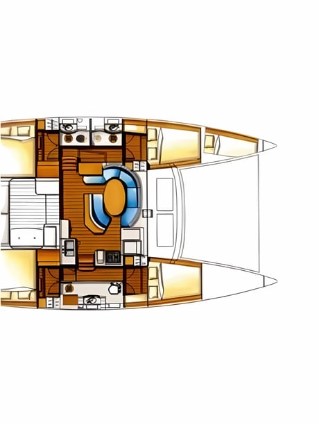 Cagliari Catamaran Cabine 4  Couchettes 8  Invités 10  12.5 m Numéro de l'annonce: #4372 2