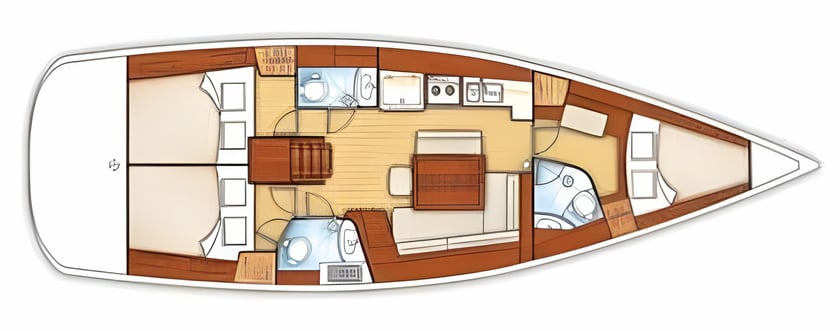 Cagliari Voilier Cabine 3  Couchettes 8  Invités 8  13.1 m Numéro de l'annonce: #4377 2