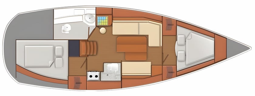 Harstad Voilier Cabine 2  Couchettes 4  Invités 4  9.95 m Numéro de l'annonce: #4419 2