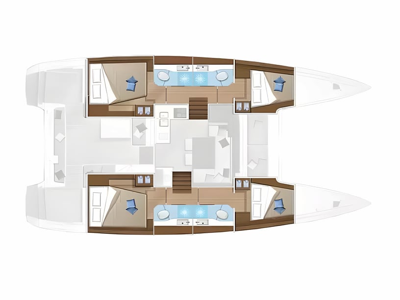 Sukošan Catamaran 6 cabin 12 berths 12 guests 11.74 m Listing Number: #444 2