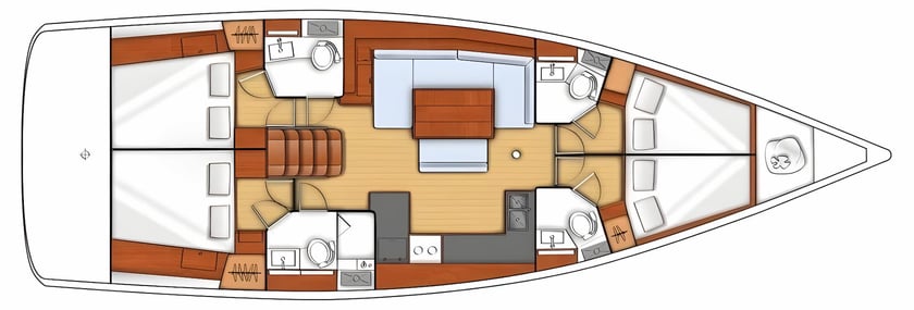 Kaštel Gomilica Voilier Cabine 4  Couchettes 10  Invités 10  14.6 m Numéro de l'annonce: #4605 2