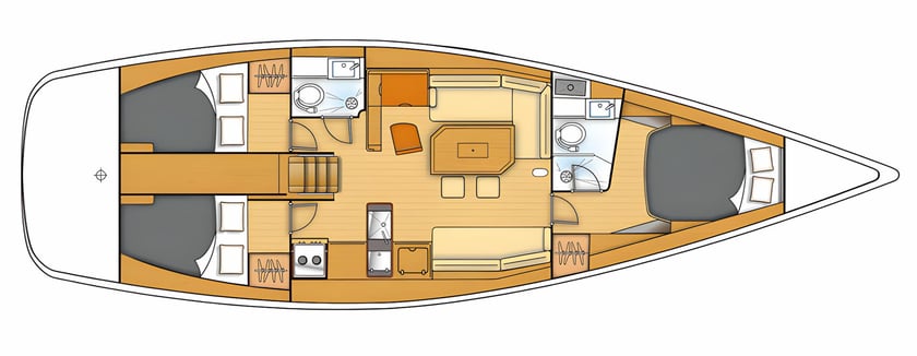 Kaštel Gomilica Zeilboot Cabine 3  8  slaapplaatsen 8  gasten 14.07 m Lijstnummer: #4613 2