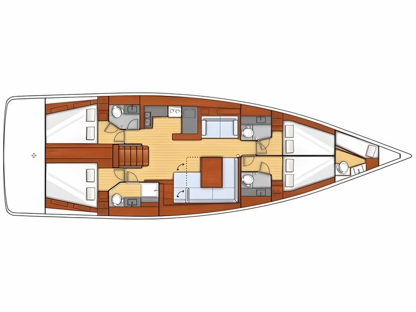 Kaštel Gomilica Barca a vela cabina 5  cuccette 12  12  ospiti 16.78 m Numero dell'inserzione: #4632 2