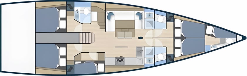 Kaštel Gomilica Zeilboot Cabine 6  12  slaapplaatsen 12  gasten 16.7 m Lijstnummer: #4647 2