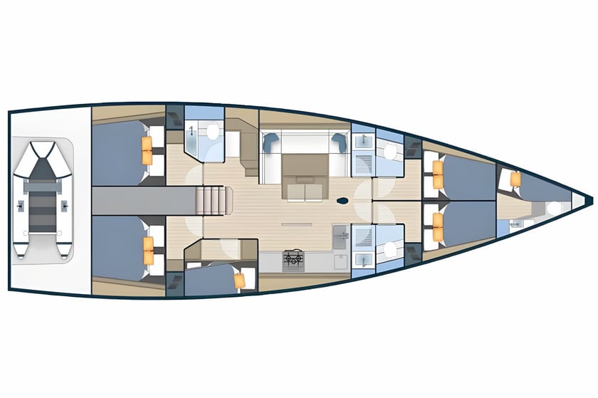 Kaštel Gomilica Zeilboot Cabine 6  12  slaapplaatsen 12  gasten 16.7 m Lijstnummer: #4660 2