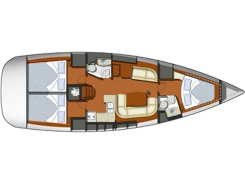 Preveza Sailboat 3 cabin 6 berths 6 guests 12.85 m Listing Number: #4687 3