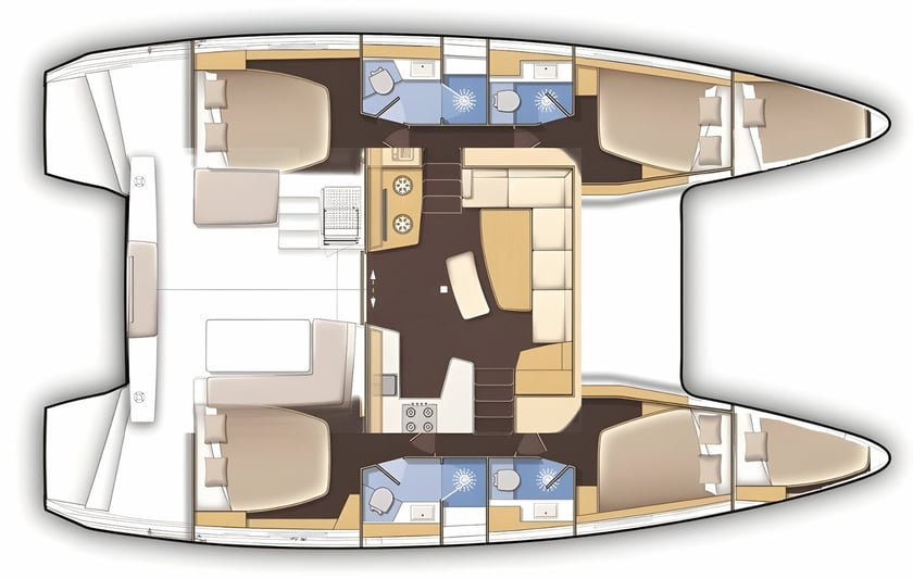 Pointe à Pitre Katamaran 6 Kabine 10 Liegeplätze 10 Gäste 11.97 m Nummer des Inserats: #4741 2