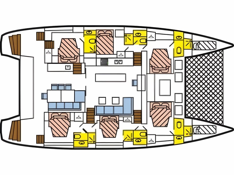 Martinique Catamaran 6 cabin 12 berths 12 guests 18.9 m Listing Number: #4750 2