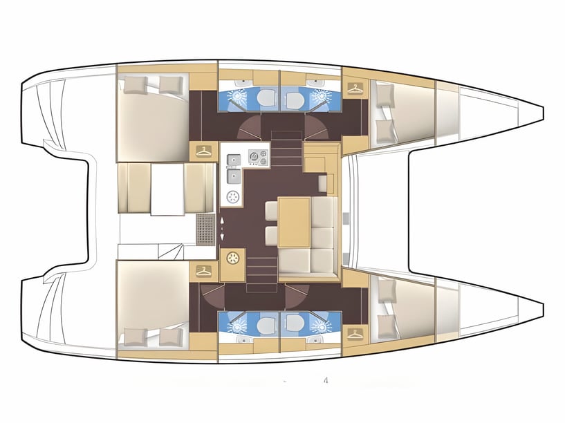 Lefkada Catamaran Cabine 6  Couchettes 10  Invités 10  11.74 m Numéro de l'annonce: #483 2