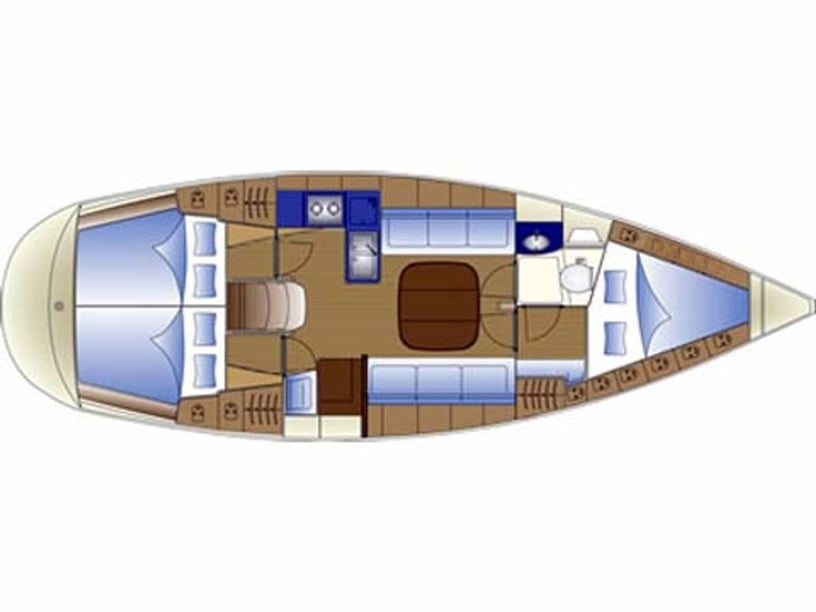 Kalkara Yelkenli 3 kabin Konaklama 7 kişi Seyir 7 kişi 11.3 m İlan No: #4907 5