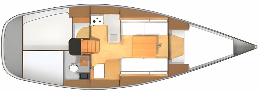 Kalkara Barca a vela cabina 3  cuccette 8  8  ospiti 10.81 m Numero dell'inserzione: #4908 2