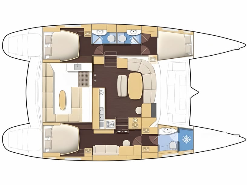 Palermo Catamarán Cabina 3  8  literas 8  invitados 13.61 m Número de anuncio: #4987 2